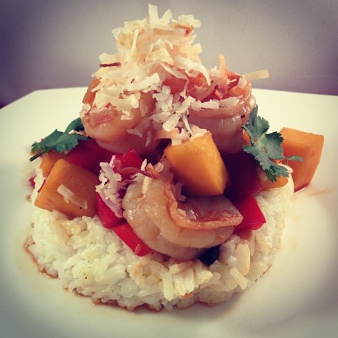Spicy Mango Shrimp With Coconut Lime Rice 
