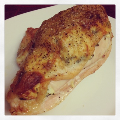 Baked Split Chicken Breast With Herb Goat Cheese 