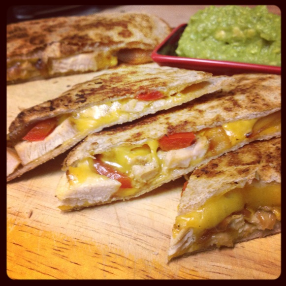 Quick and Easy Cheesey Chicken Quesadillas